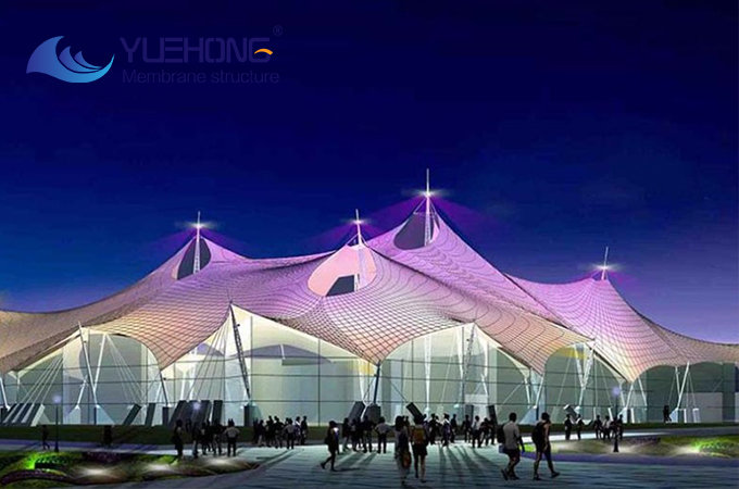 Landscape membrane structure canopy