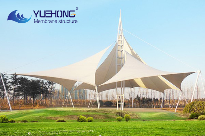 Landscape membrane structure canopy