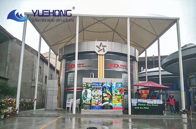 Commercial membrane structure canopy